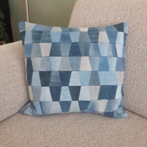 Jeans Patchwork kussensloop