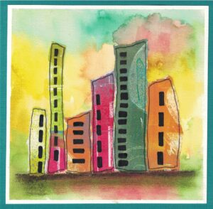 Huizen fantasie (Kleurige Kaartjes 417)